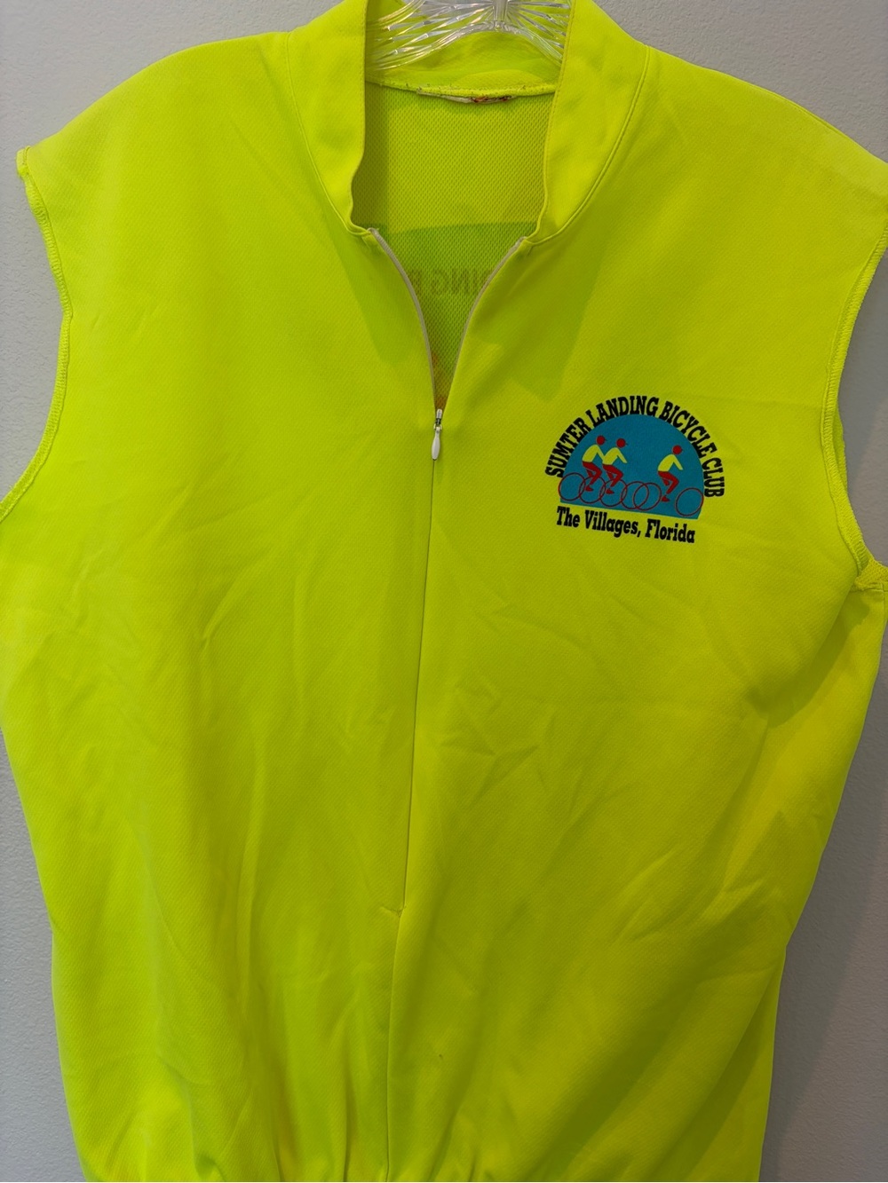 Safety Yellow Sleeveless Cycling Jersey - The Villages, Florida